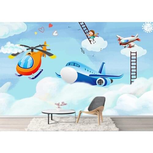 Custom wallpaper Nordic modern minimalist hand-painted feather TV sofa background wall painting waterproof material