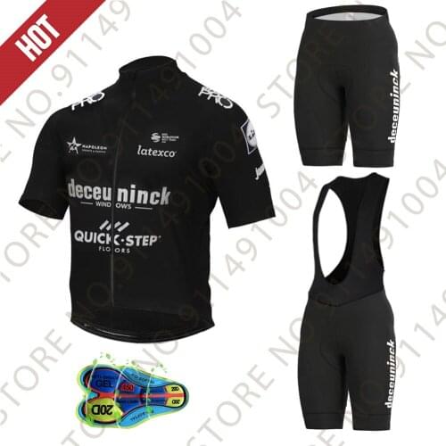 Quick Step 2021 Team Cycling Jersey Set Short Sleeve Summer Cycling Clothing Mens Road Bike Shirts Bicycle Top MTB Wear Maillot