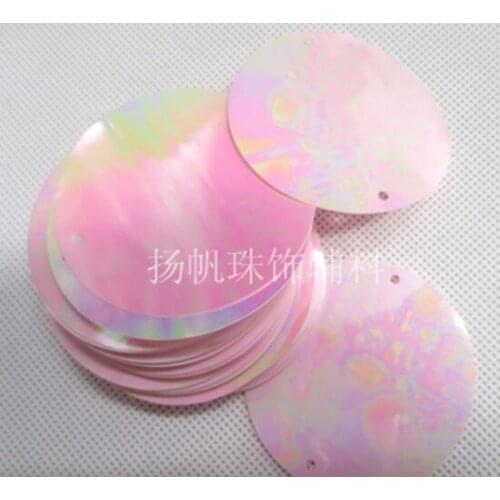 Sewing supplies Diy bead curtain 50mm single-hole and double-hole imitation imported solid color PVC color-coated sequins