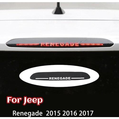 For JEEP Renegade 2015 2016 2017 High Brake Light Auto Accessories Black Carbon Fiber Stickers Decorations Car Styling