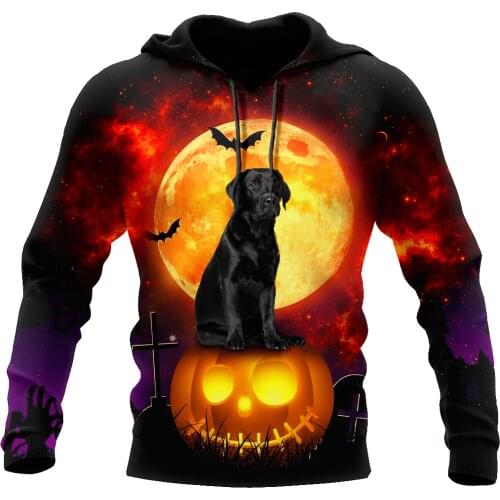 CLOOCL Halloween Love Labrador 3D All Over Printed Autumn Men Hoodies Unisex Casual Pullovers Zip Hoodie Streetwear Tracksuit