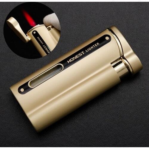 Windproof Gas Lighter Torch Lighter Cigarette Lighter Metal Lighters Personality Portable Cigar Butane Lighters No Gas