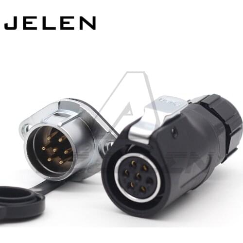 XHE20, 7 pin aviation plug socket connector, ip67, 7 pin outdoor male female welding waterproof connector