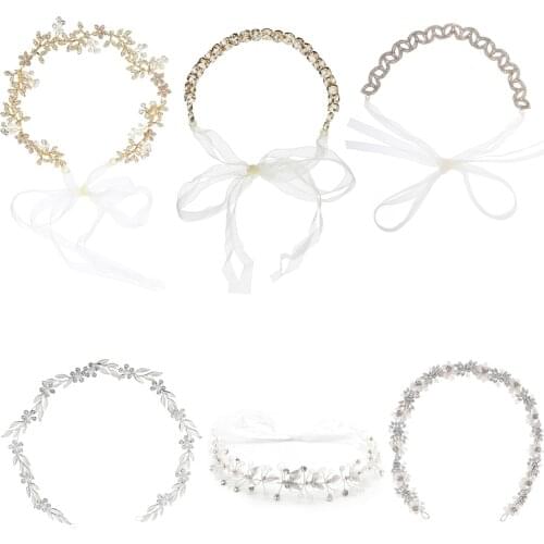 Bridal Wedding Hair Jewelry Leaf Crystal Headband for Women Accessories Bride Headpiece Rhinestone Headbands Prom Decoration