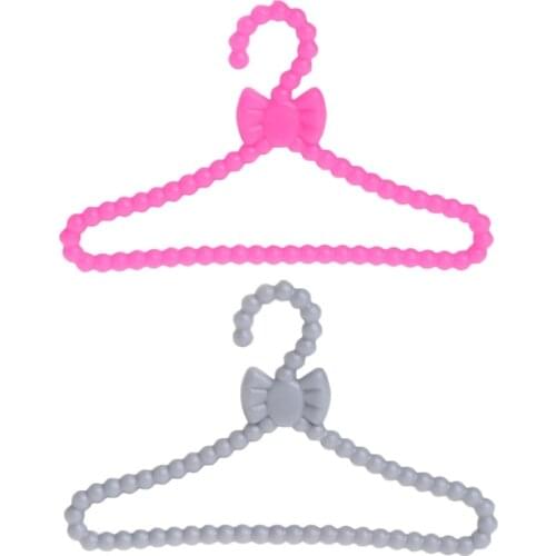 10 Pcs/Set Doll Clothes Hanger Holder For Barbie House Dress Accessories Imagination