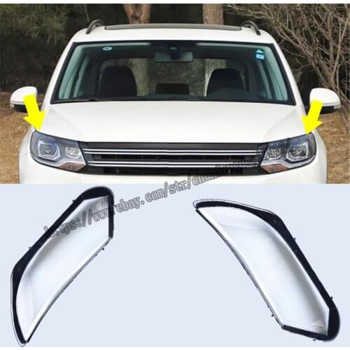 Fit For Volkswagen Tiguan 2013 2014 2015 2016 Headlight Lens Headlamp Cover 2pcs high quality Car modification accessories