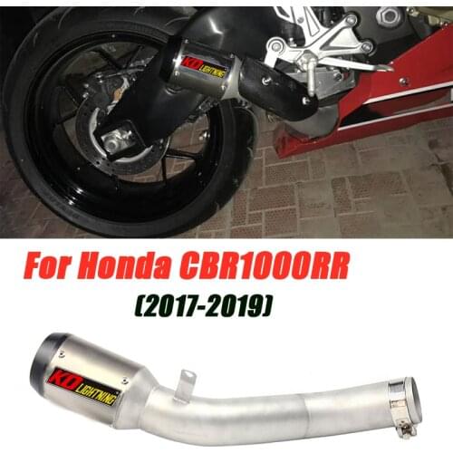 2017 2018 2019 For Honda CBR1000 CBR1000RR Motorcycle Middle Link Pipe Tail Exhaust Vent Tubes Stainless Steel Set Connect Refit