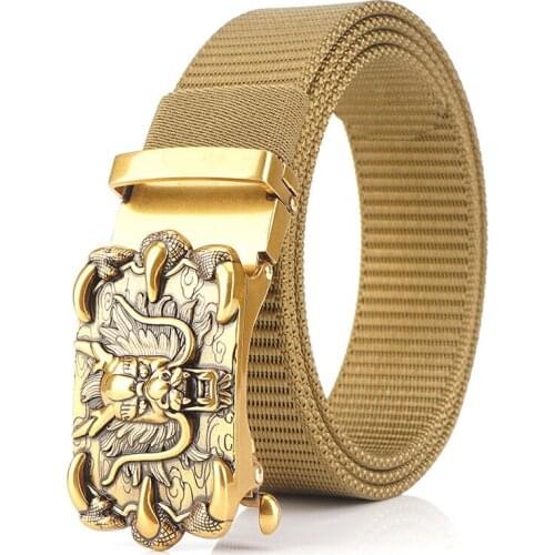 2020 new retro casual wild mens nylon belt automatic buckle belt nylon belt