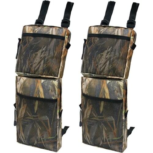 600D Oxford ATV Fender Bags gear bag with 2 lined mesh pockets ATV Tank Saddle Bags Cargo Storage Hunting Bag Accessories