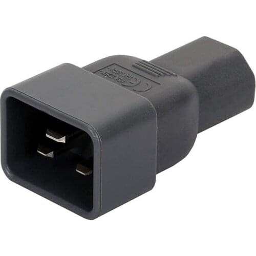 Beige Color IEC 320 C13 to C20 AC Adapter, IEC 15A to 10A,16A to 10A AC Converter,C20 16A to C13 10A Power Connector