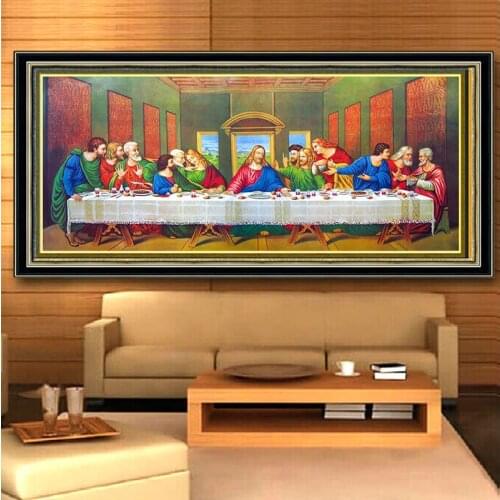 The Last Supper 5d Diamond Painting Mosaic Square/round Diamond Cross Stitch Embroidery Wall Painting Living Room Decor