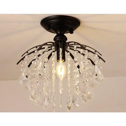 American Crystal Ceiling Light Luxury Modern Ceiling Lamp Minimalist Entrance Kitchen Bedroom Aisle Corridor Crystal Chandelier