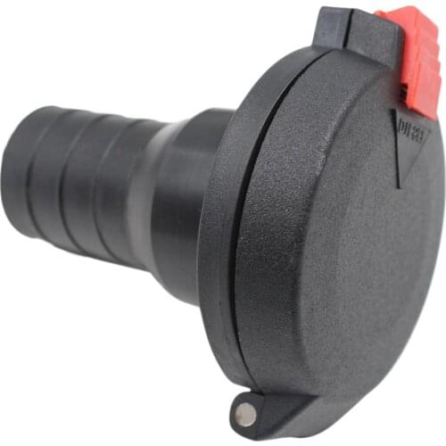 Black Nylon 38mm 1 1/2" Fuel Gas Deck Filler Flush Mount for Boat Yachts