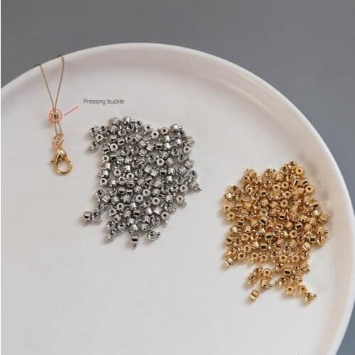 Electroplating positioning buckle color-preserving white gold press buckle diy bracelet jewelry end buckle clip buckle