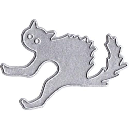 Halloween Cat Metal Cutting Dies Stencil DIY Scrapbooking Album Stamp Paper Card Embossing Crafts Decor