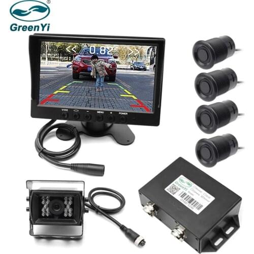 GreenYi Bus Truck Van Caravan Trailers Camper Video Parking Sensor Reverse Backup Radar Assistance IR Rear View Reverse Camera
