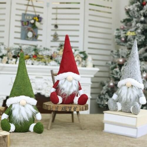 Santa Faceless Doll 2020 Christmas Decorations For Home Merry Christmas Ornament Xmas Gifts Navidad Happy New Year 2021
