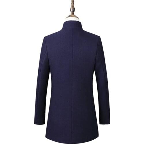 Fashion Woollen Winter Overcoat Warm Male Wool Autumn Men Coat Blends Brand Clothing Mens Coat Thick Business Casual