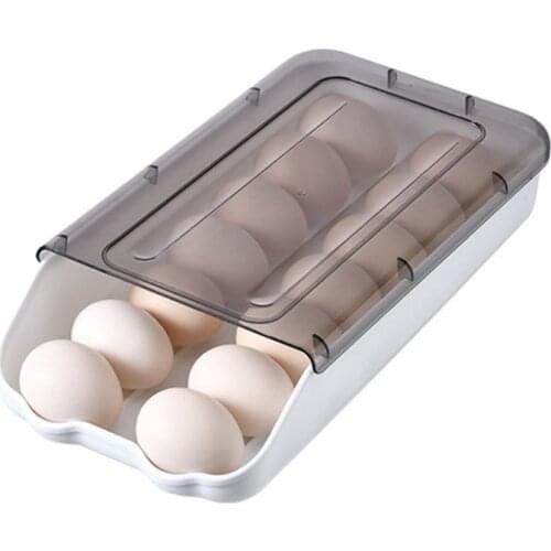 2021 New Refrigerator Egg Storage Holder Box Transparent Kitchen Freshness Separated