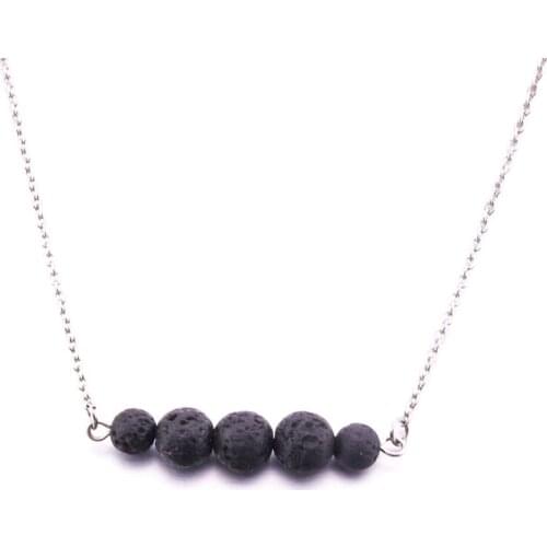 New Lava Stone stainless steel Necklace Essential Oil Diffuser Volcanic Rock Necklace for Women Jewelry