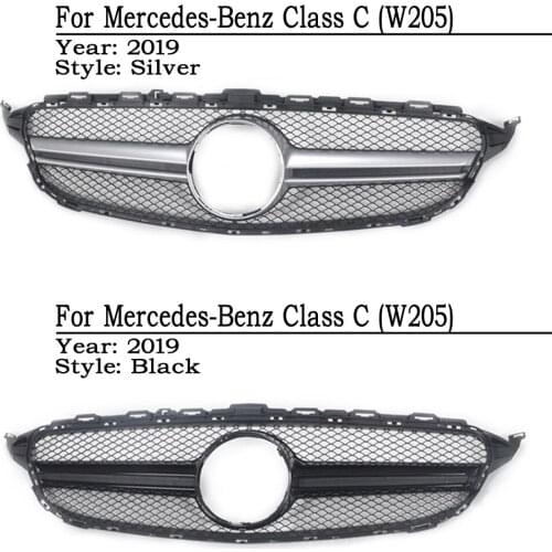 Front Racing Billet Bumper Grille Upper Cover For Mercedes-Benz Class C (W205) 2019