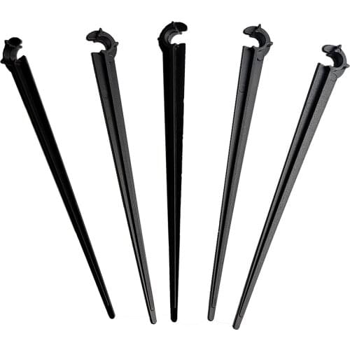 Drip Irrigation Support Stakes for 4/7mm Tubing Hose Flower Beds, Vegetable Gardens, Herbs Gardens, Lawn, Self-Plant
