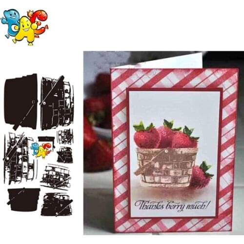 Basket Transparent Clear Stamps for DIY Scrapbooking/Card Making/Kids Christmas Fun Decoration Supplies