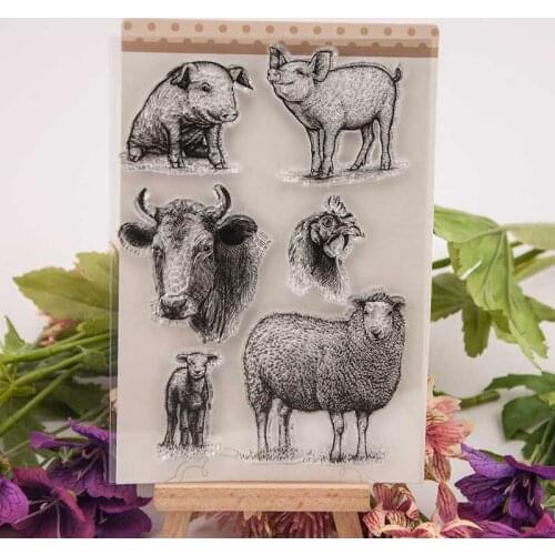 Domestic Animal Clear Stamps for DIY Scrapbooking Craft Making Decoration Transparent Stempels New Silicone Seal
