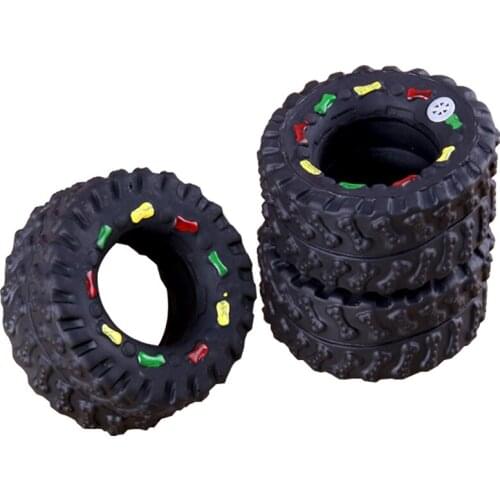 Tire Dog Toy Funny Interactive Teeth Cleaning Puppy Squeak Squeaker Chew Toy Puppy Toy for Dogs Sound Voice Dog Toys