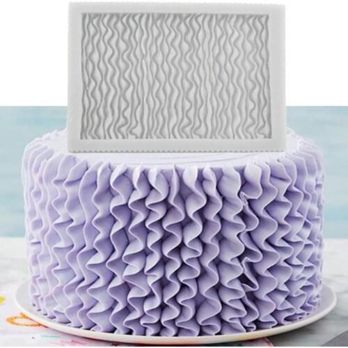 Ruffle Fold & Skirt Pleats Mould Silicone Mold Fondant Cake Decorating Tool Gumpaste Sugarcraft Chocolate Forms Bakeware