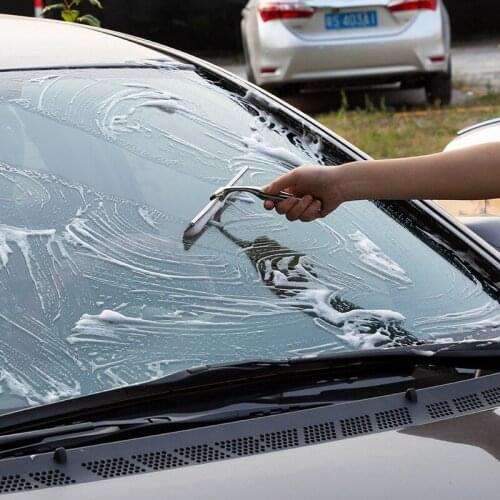 Mirror Cleaning Stainless Steel Glass Wiper Window Cleaner Brush Shower Bathroom Rubber Wiper with Suction Hook Water Vapor