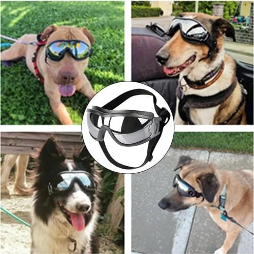 Dog Goggles for Unisex Big Dog UV Protection Windproof Dust Protection Anti-breaking Sun Glasses with Adjustable Strap Accs