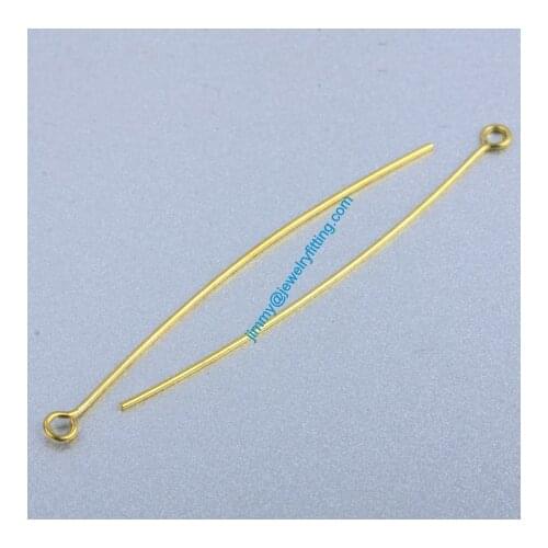 Jewelry Making findings Eye Pins Brass Pins ;Scarf Pins findings 0.7*55mm