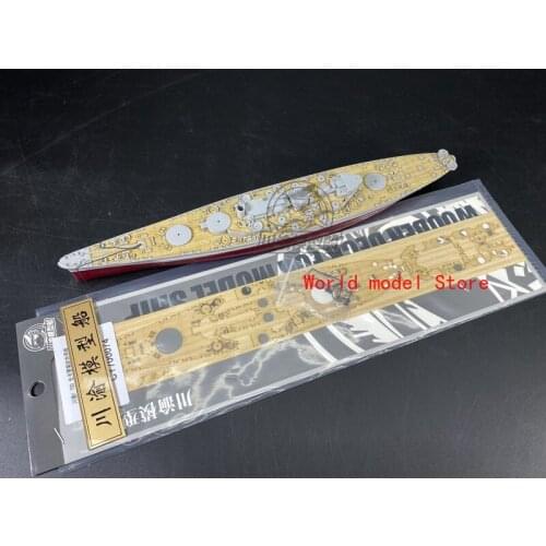 1/700 Scale Wooden Deck for Trumpeter 05734 USS North Carolina BB-55 Model Ship