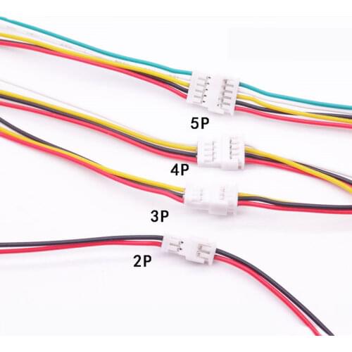 100 Sets/Lot Connector Micro JST 1.25MM 2Pin 3Pin 4Pin Male & Female Connector Plug with Wires Cables LED Strip Connectors