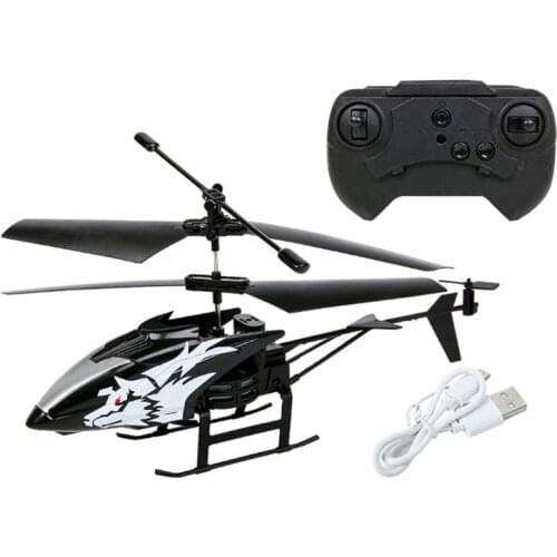 2 Channel Mini USB RC Helicopter Remote Control Aircraft Drone Model with Light for Kids Adults Toys
