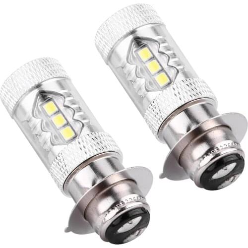 2 Pcs Motorcycle 80W 800LM Super Bright Conversion LED Headlight Light Bulb Low Consumption White Light 6500k Color Temperature