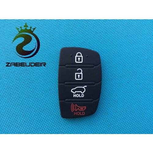 20Pcs/Lot Of Auto Parts Replacement Case Car Key New Rubber Pad For Hyundai IX45 Santa 4 Buttons Remote Shell Cover Accessories