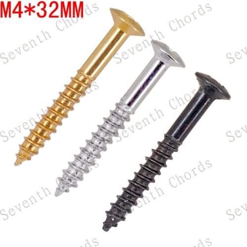 24Pcs Electric Guitar Bass Bridge Mount Screw/Guitar Strap Lock Mount Screws/Tremolo bridge Body Mount Claw Mount Screw M4*32-35