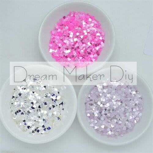 25g/lot 3mm Heart Shape PVC Loose Sequins Paillettes for Nails Art manicure,wedding decoration confetti,Make up Accessories