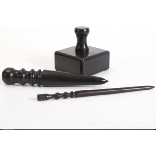 3pcs/set leathercraft tool sandalwood polish tool leather edge burnish tool