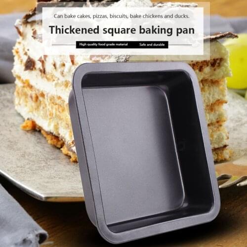 8 Inch Square Cake Pan Non Stick Carbon Steel Toast Mould Bread Oven Bakeware Pizza Cake Mold Baking Tray Tools