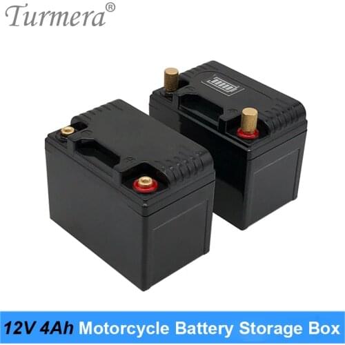 Turmera 12V 4Ah 5Ah Motorcycle Battery Storage Battery Box with Indicator Can Hold 10Piece 18650 or 5Piece 32700 Lifepo4 Battery