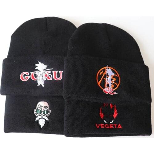 Anime Son Goku Hat Cosplay Master Roshi knitted Cap Cartoon Cute Vegeta Kids Adult