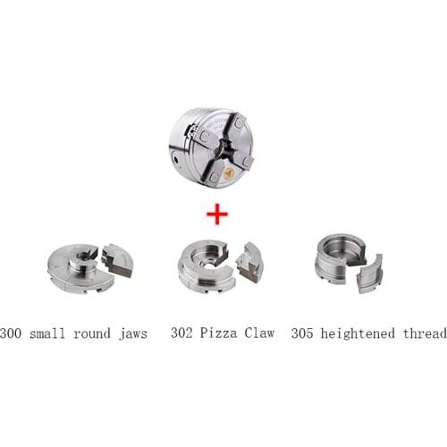 Woodworking Quick-change Chuck, M33*3.5, 1 Inch 8 Teeth, 1 1/4 Inch 8 Teeth, With 3 sets of jaws