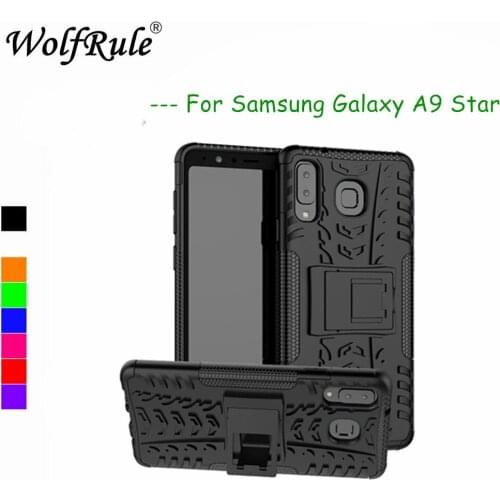 Case For Samsung Galaxy A9 Star Cover Dual Layer Armor Silicone Back Case For Samsung A9 Star Phone Holder Stand Shell G8500