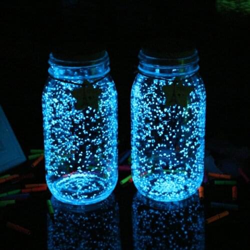 9 Colors 10g DIY Fluorescent Super Luminous Particles Glow Pigment in the Dark Sand Powder Glowing Bright Gravel Noctilucent