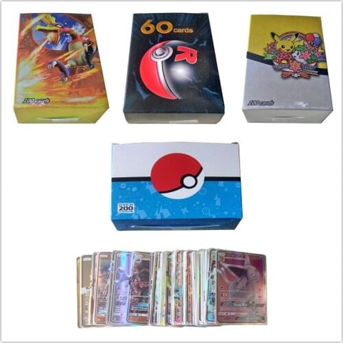 194GX with 6 TRAINER POKEMON EX GX TAG MEGA Flashcard In English Hobby Collectibles Game Collection Anime Cards for Children