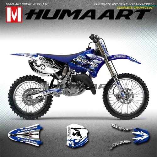 HUMAART MX Graphics Vinyl Decals Kit for YZ125 YZ250 2002 2003 2004 2005 2006 2007 2008 2009 2010 2011 2012 2013 2014