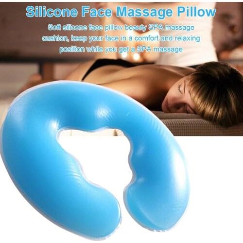 LISM U Shape Pillow Body Relax Soft Rest Travel Washable Elastic Neck Comfortable Salon Face Massage Portable Silicon Cushion